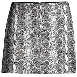 Elana Snakeskin Leather Mini Skirt